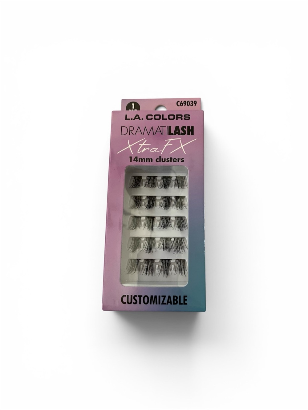 L.A. COLORS DramatLash Xtra FX False Eyelashes - Pink and Teal Packaging